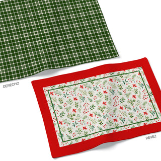 Christmas Flowers Reversible Semi Impermeable