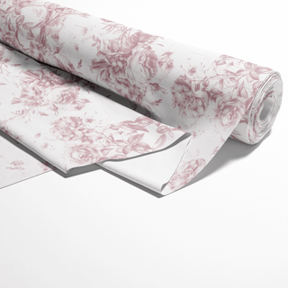 Pink French Toile Tela Semi Impermeable