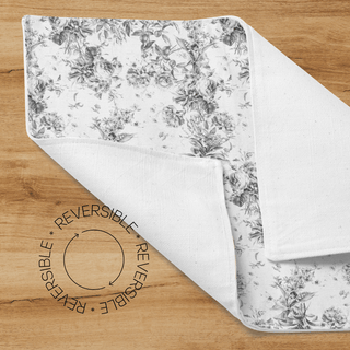 Black French Toile Individual Reversible Semi Impermeable