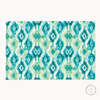 Teal Ikat Individual Reversible Semi Impermeable