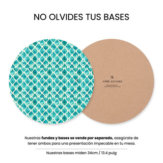 Teal Scales Funda de Bajaplato Semi Impermeable