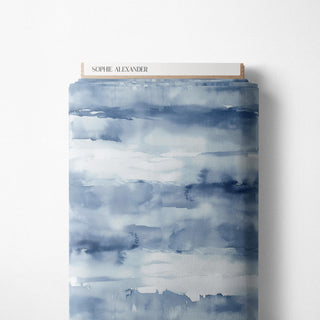 Blue Watercolor Mantel Semi Impermeable