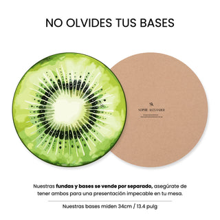 Kiwi Slices Funda de Bajaplatos Semi Impermeable