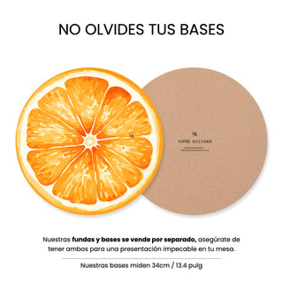 Orange Slices Funda de Bajaplatos Semi Impermeable