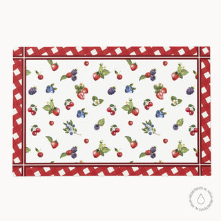 Red Berries Individual Reversible Semi Impermeable