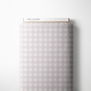 Gingham Baby Pink Linen Mantel Semi Impermeable